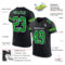 Black1616-1 Custom Black Grass Green-Old Gold Mesh Authentic Football Jersey