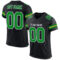 Black1616 Custom Black Grass Green-Old Gold Mesh Authentic Football Jersey