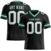 Black1689 Custom Black White-Kelly Green Authentic Football Jersey