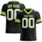 Black1693 Custom Black White-Neon Green Authentic Football Jersey