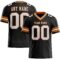 Black1695 Custom Black White-Texas Orange Authentic Football Jersey
