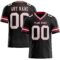 Black1702 Custom Black White-Cardinal Authentic Football Jersey