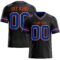 Black1710 Custom Black Royal-Orange Authentic Football Jersey