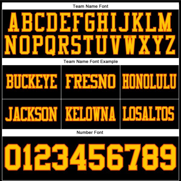 Custom Black Yellow-Orange Authentic Football Jersey