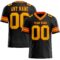 Black1711 Custom Black Yellow-Orange Authentic Football Jersey