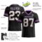 Black1713-1 Custom Black White Old Gold-Purple Authentic Football Jersey