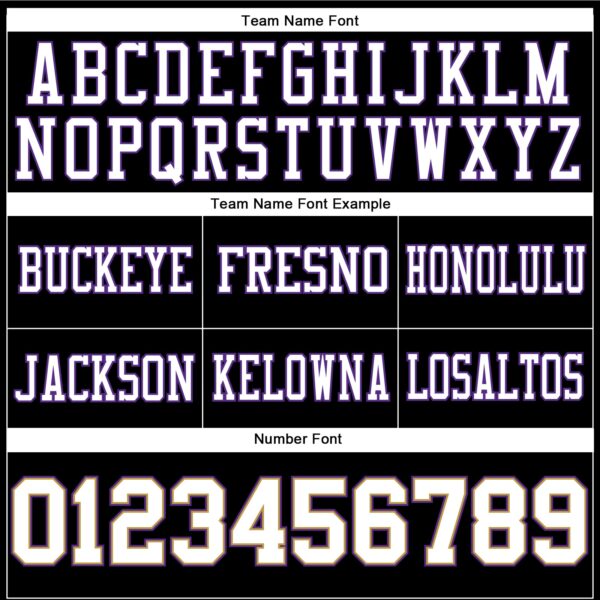 Custom Black White Old Gold-Purple Authentic Football Jersey