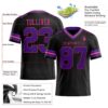 Custom Black Purple-Pink Authentic Football Jersey
