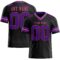 Black1714 Custom Black Purple-Pink Authentic Football Jersey