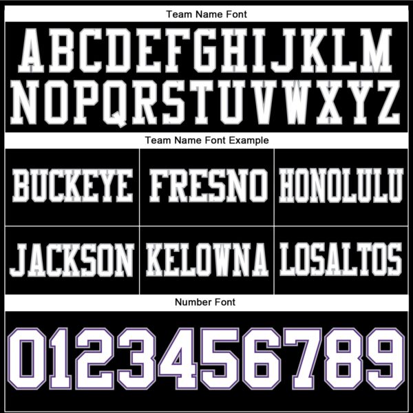 Custom Black White Purple-Gray Authentic Football Jersey