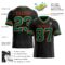 Custom Black Kelly Green-Orange Authentic Football Jersey