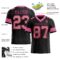 Black1723-1 Custom Black Medium Pink-Pink Authentic Football Jersey