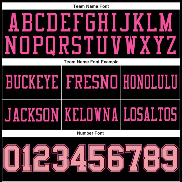 Custom Black Medium Pink-Pink Authentic Football Jersey