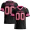 Black1723 Custom Black Medium Pink-Pink Authentic Football Jersey
