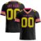 Black1724 Custom Black Neon Yellow-Pink Authentic Football Jersey