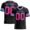 Black1725 Custom Black Pink-Light Blue Authentic Football Jersey