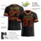 Custom Black Burgundy-Gold Authentic Football Jersey