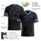 Black1735-1 Custom Black Powder Blue-Orange Authentic Football Jersey