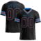 Black1735 Custom Black Powder Blue-Orange Authentic Football Jersey