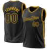 Custom Black Red Authentic Throwback Basketball Jersey