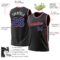 Custom Black Royal-Red Authentic Throwback Basketball Jersey
