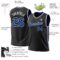 Custom Black Royal-White Authentic Throwback Basketball Jersey