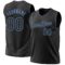 Custom Black Light Blue Authentic Throwback Basketball Jersey