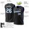 Custom Black Purple-Teal Authentic Throwback Basketball Jersey
