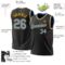 Custom Black Light Blue-Gold Authentic Throwback Basketball Jersey