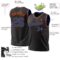 Custom Black Blue-Orange Authentic Throwback Basketball Jersey