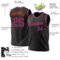 Custom Black Purple-Orange Authentic Throwback Basketball Jersey