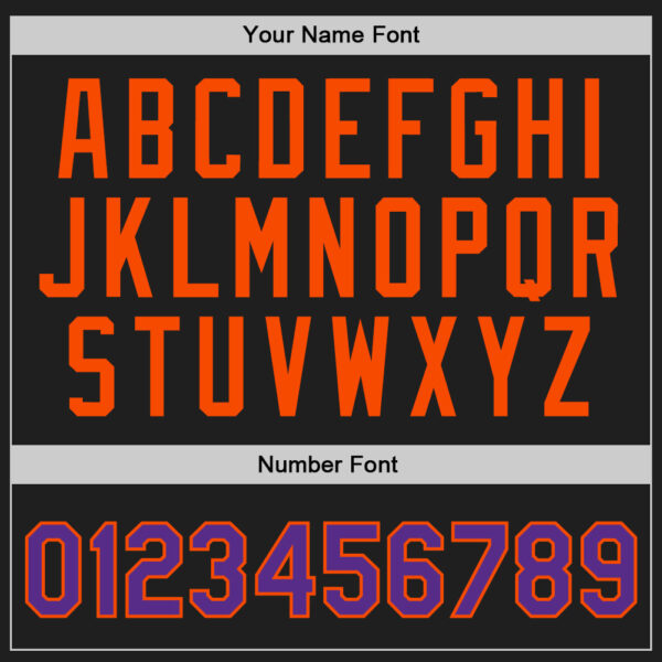 Custom Black Purple-Orange Authentic Throwback Basketball Jersey