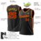 Custom Black Red-Gold Authentic Throwback Basketball Jersey