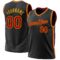Custom Black Red-Gold Authentic Throwback Basketball Jersey