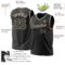 Custom Black Cream Authentic Throwback Basketball Jersey