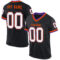 Black2247 Custom Black Purple-Orange Mesh Authentic Throwback Football Jersey