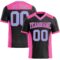 Black2282 Custom Black Light Blue-Pink Authentic Football Jersey