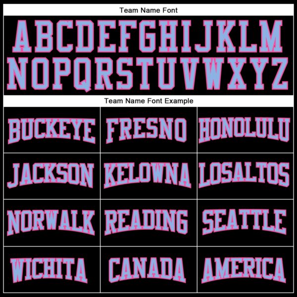 Custom Black Pink-Light Blue Authentic Football Jersey