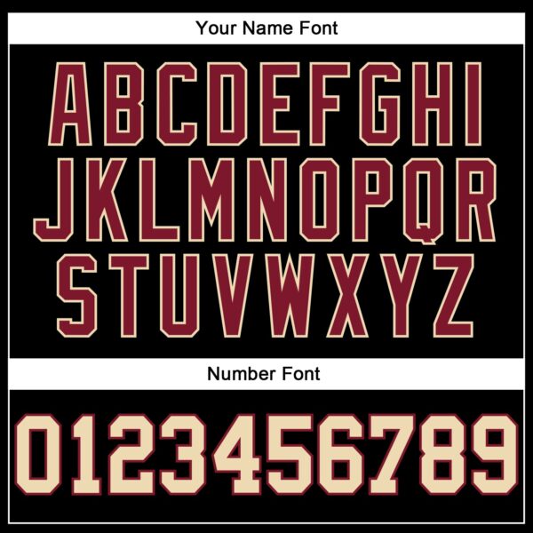 Custom Black Cream-Crimson Authentic Football Jersey