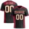 Black2284 Custom Black Cream-Crimson Authentic Football Jersey
