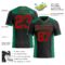 Custom Black Red-Kelly Green Authentic Football Jersey