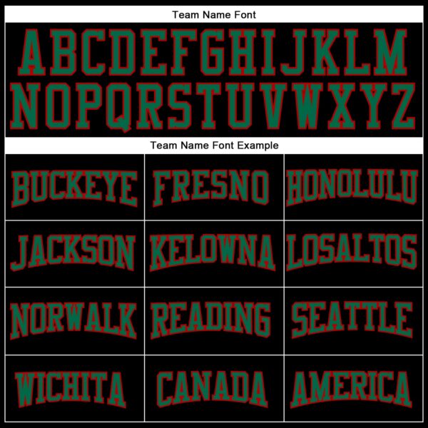 Custom Black Red-Kelly Green Authentic Football Jersey