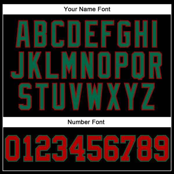 Custom Black Red-Kelly Green Authentic Football Jersey