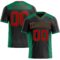 Custom Black Red-Kelly Green Authentic Football Jersey