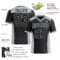 Black2287-2 Custom Black Gray Authentic Football Jersey