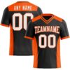 Custom Black White-Orange Authentic Football Jersey