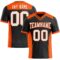 Black2288 Custom Black White-Orange Authentic Football Jersey