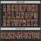 Black2497-3 Custom Black White-Orange Mesh Authentic Football Jersey