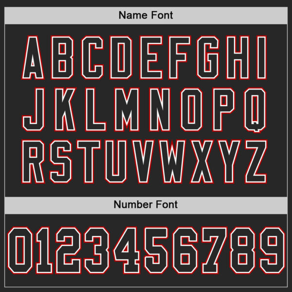 Custom Black White-Red Mesh Authentic Football Jersey