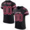 Black2502 Custom Black Crimson-White Mesh Authentic Football Jersey